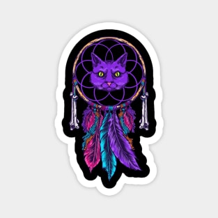 Cat Dreamcatcher Illustration Magnet