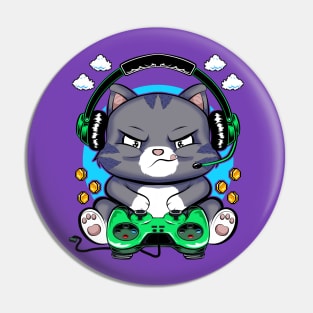 cat gamer, game addicts Pin