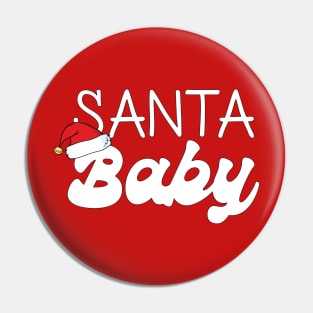 My first Christmas FUNNY SANTA HAT Pin