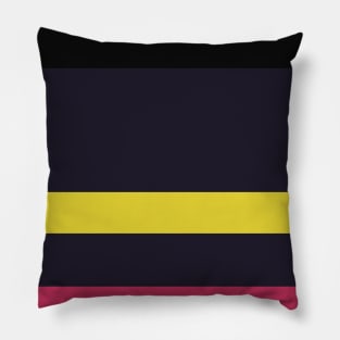 An unparagoned admixture of Anti-Flash White, Raisin Black, Smoky Black, Dark Pink and Piss Yellow stripes. Pillow