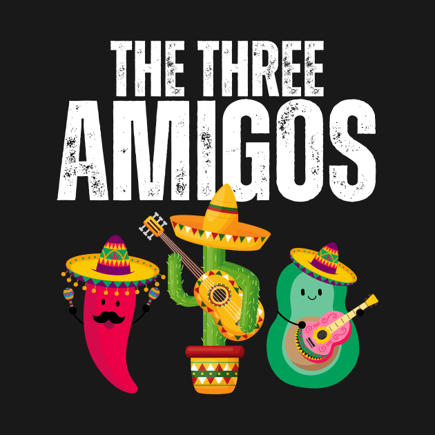 The Three Amigos T-shirt  Funny Cinco De Mayo by aesthetice1