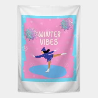 ICE Skater Winter Vibes Tapestry