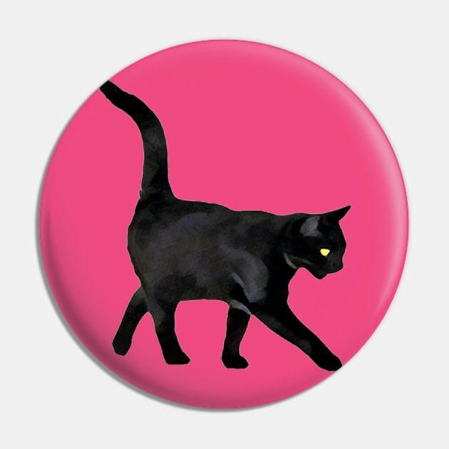 Black Cat Pin by woodnsheep