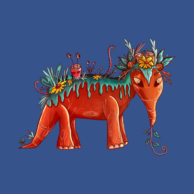 The Floral Anteater - Fantasy Creatures - T-Shirt