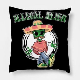 Illegal Alien Mexican Spanish Ufos Space Pillow