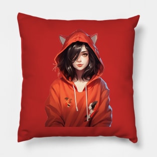 anime cat lover Pillow