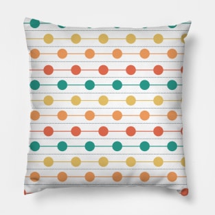 Dots an lines - solid color Pillow