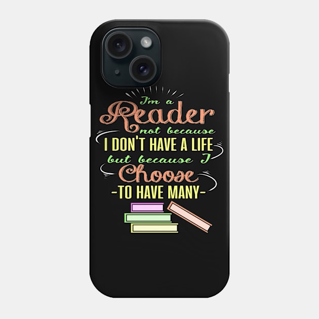 The Many Lives of a Bookworm Phone Case by SoCalmama Creations