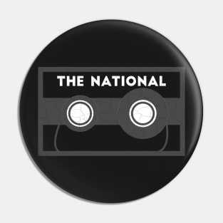 The National Band Logo Cassette Tape Distressed Pin