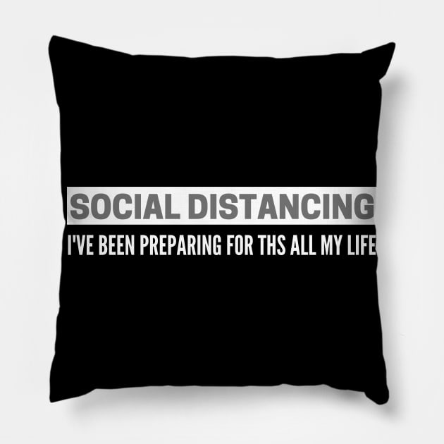 Social Distancing Introvert Antisocial Virus Quote Pillow by busines_night