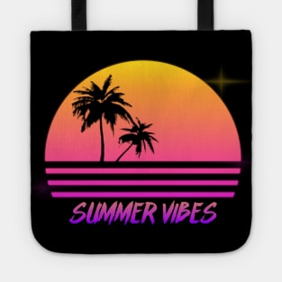 Summer Vibes - Retro Synth Sunset Style Tote