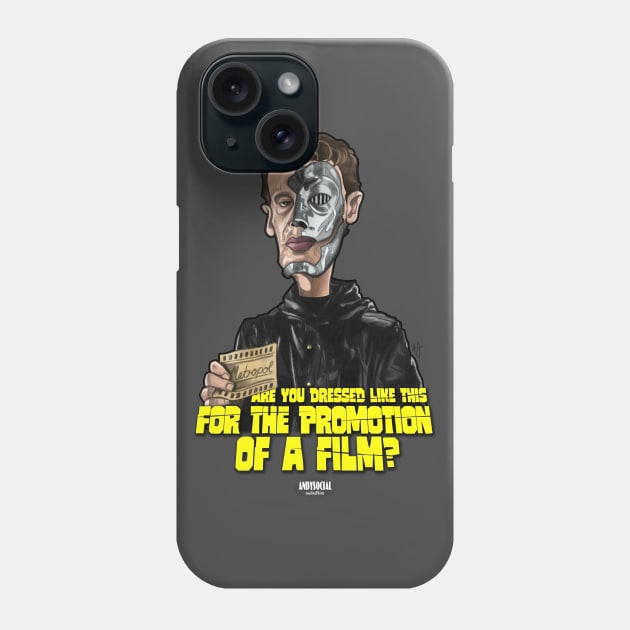 Man In Black Phone Case by AndysocialIndustries