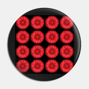 Red daisy Pin