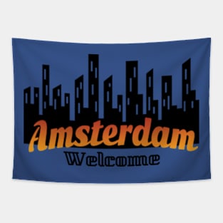 Welcome Amsterdam Netherlands Tapestry