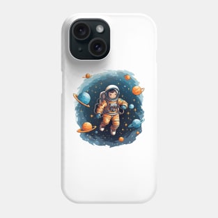 Colorful Astronaut in Space #12 Phone Case