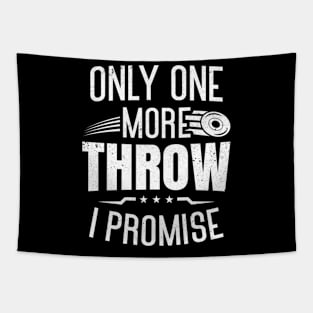 Discus Thrower Only One More Throw Disc Throwing Tapestry