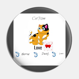 Cat Mom Love Pin