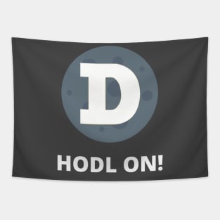 Dogecoin to the Moon HODL On Moon Design 1 Tapestry