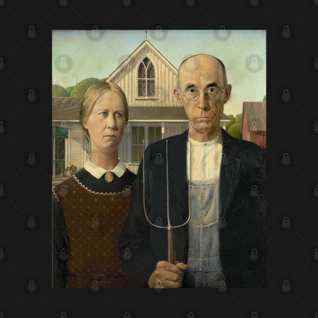 Grant Wood Date - 1930 - American Gothic - Painter by Labonneepoque