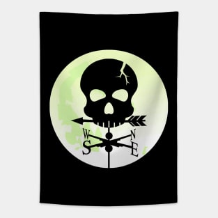 Skull Moon Weathervane Tapestry