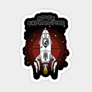 Space Exploration Retro Magnet