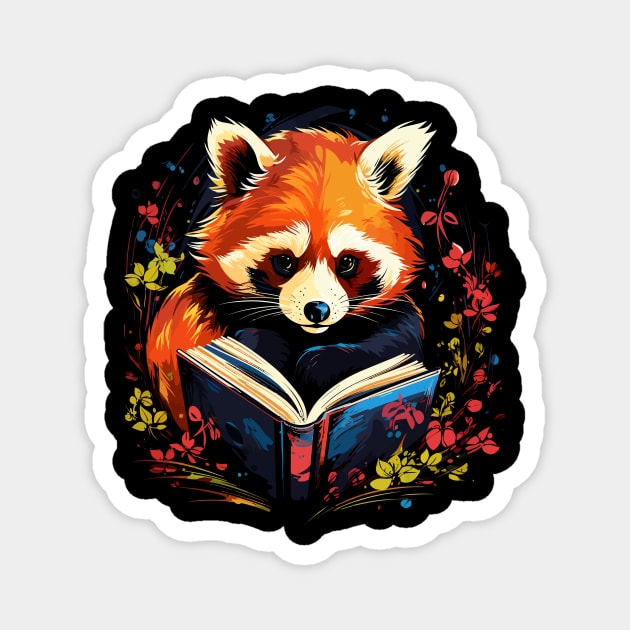 Red Panda Reads Book Magnet by JH Mart