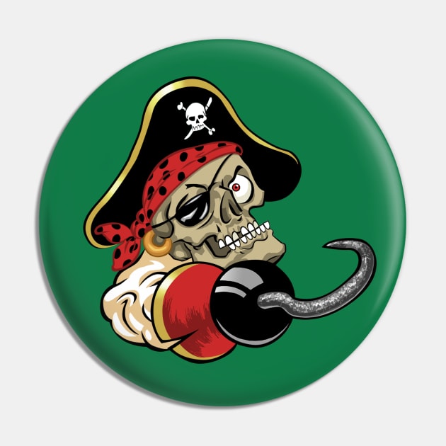 Pirate with a Red Bandana Pin by KillerRabbit