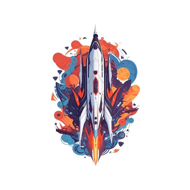 Future Spaceship Vector Artwork by deepofficial