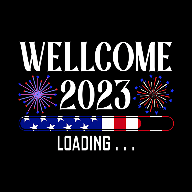 USA Welcome 2023 Happy New Year by elillaa