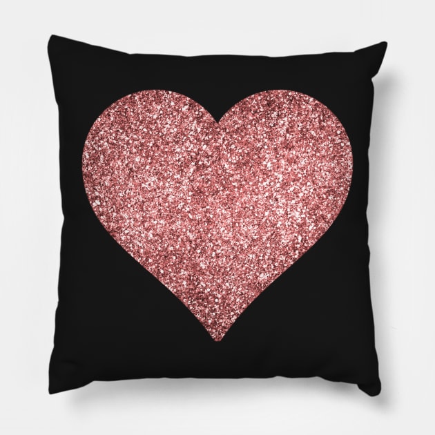 Rose gold heart Pillow by CreaKat