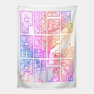 Philadelphia, USA City Map Typography - Colorful Tapestry