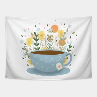 Floral Tea Tapestry