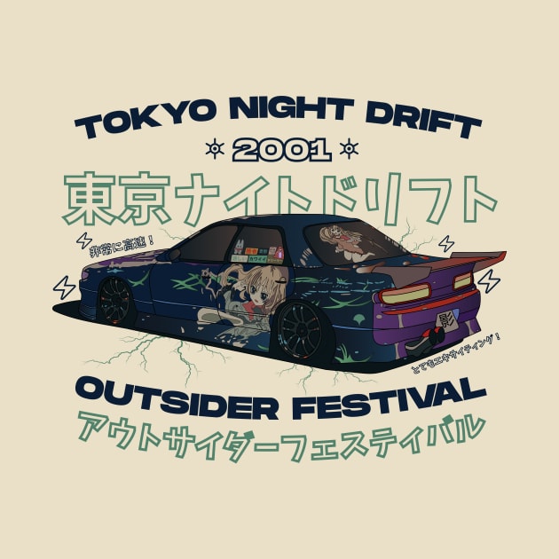 Tokyo Night Drift 2001 Outsider Festival (Blue) by Graograman