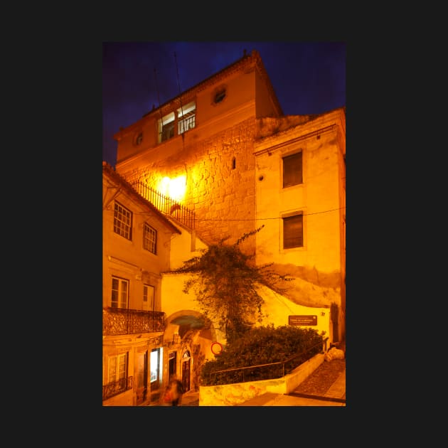 City tower, Torre de Almedina, tower, old town, dusk, Coimbra, Beira Litoral, Regio Centro, Portugal by Kruegerfoto