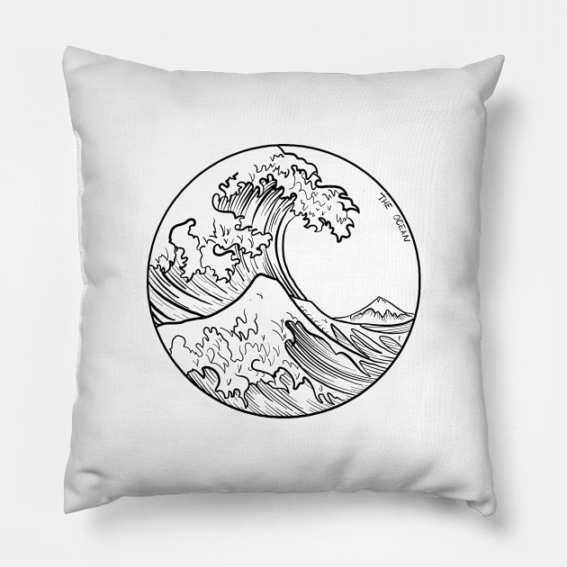 Ocean print Pillow by minimalist_a