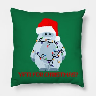 Yeti for Christmas Pillow