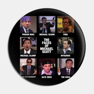 The Faces of Michael Scott - The Office Shirt Pin