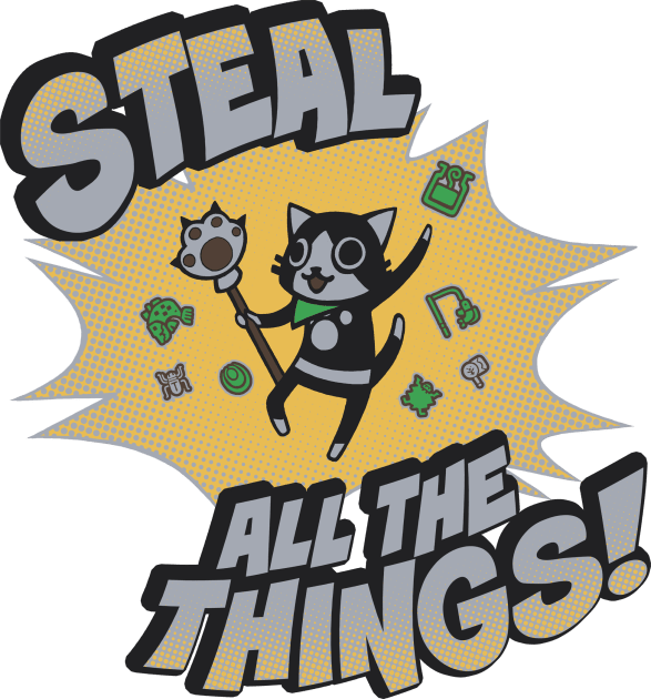 Steal All the Things! Kids T-Shirt by savagesparrow