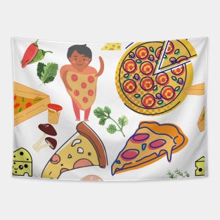 Pizza Pattern Tapestry