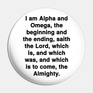 Revelation 1:8  Bible Verse Typography KJV Pin