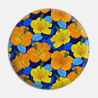 Yellow Summer Hibiscus Pin