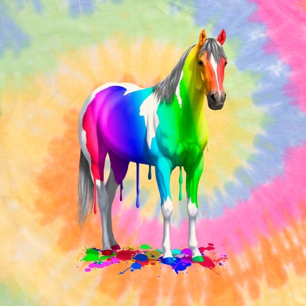 Colorful Rainbow Paint Horse by csforest