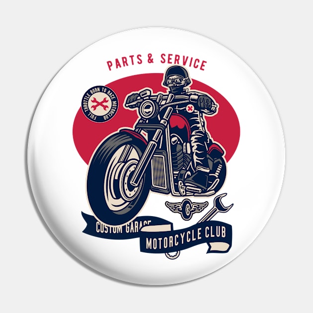 Motorbike Pin by ShirtyLife