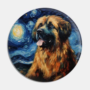 Leonberger Starry Night Pin