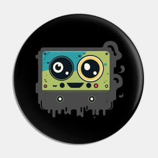 Tape Cassette Cute Kawaii Happy Monster Pin