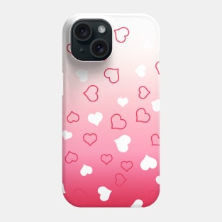 Pink Ombre Hearts Phone Case