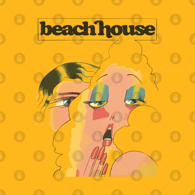 Beach House •  • Retro Style Original Fan Design by unknown_pleasures