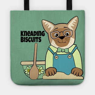 Siamese Cat Kneading Biscuits Tote