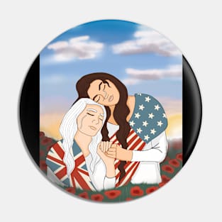 Columbia and Britannia (Small Design) Pin