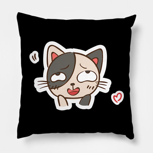 Kitty Cat Animal Pet Design In love Heart Eyes T-Shirt Sticker T-Shirt Hoodie Mug Pillow Pillow by ivaostrogonac